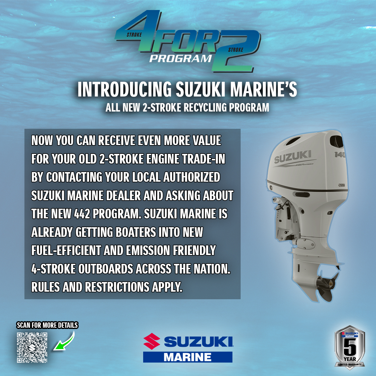 4for2 Suzuki promotion turn in your two stroke engine i