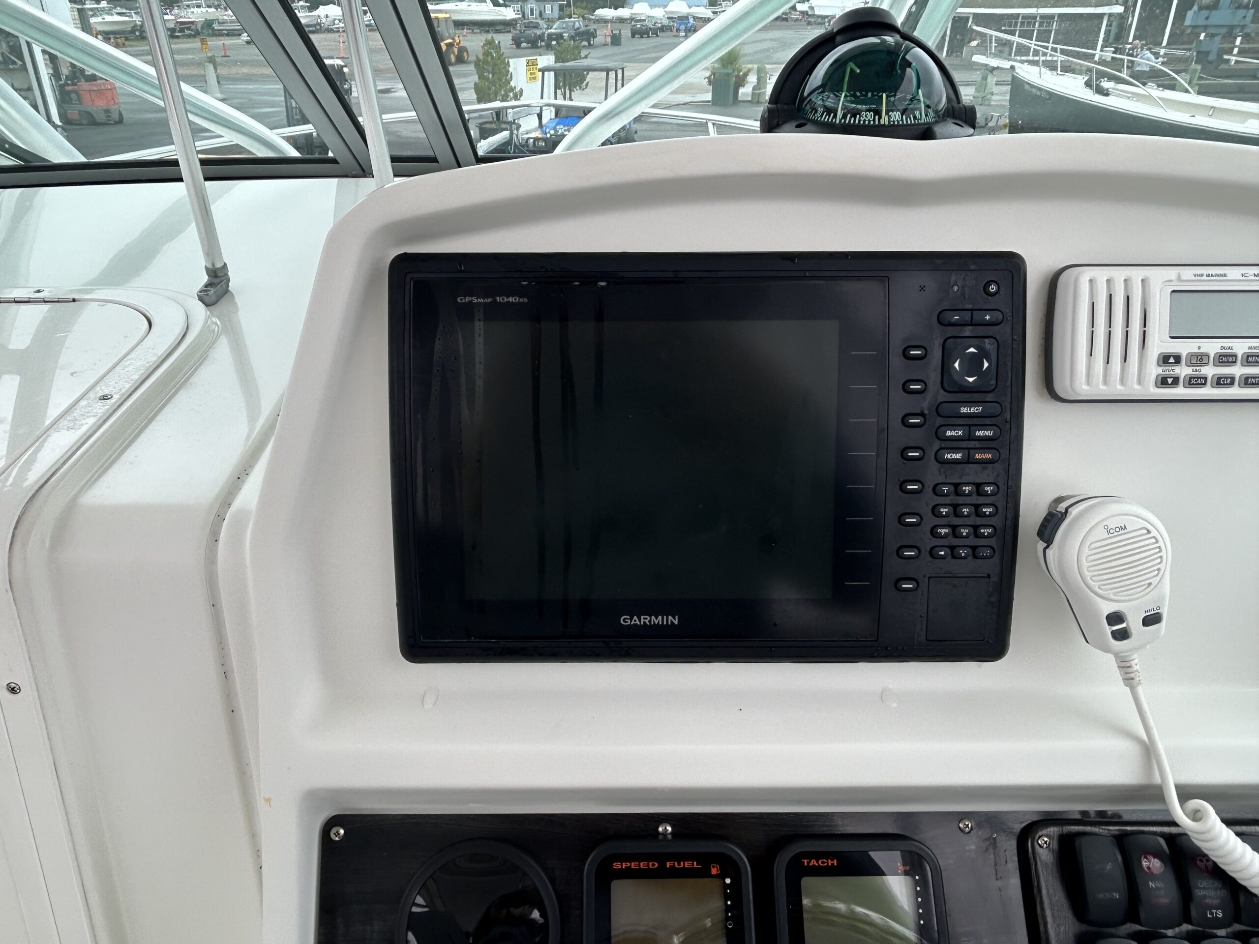Boat Electronics on a dashboard