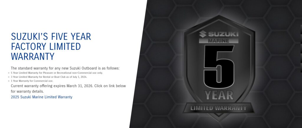 Suzuki outboard 5 year warranry