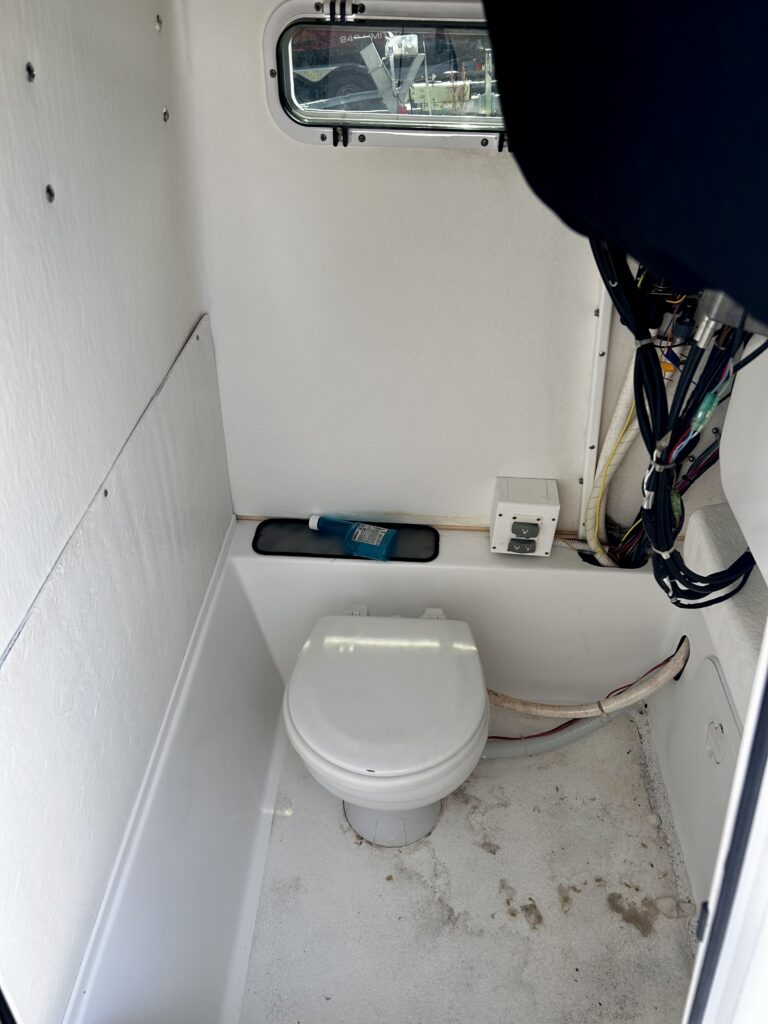 toilet inside console of Eastern