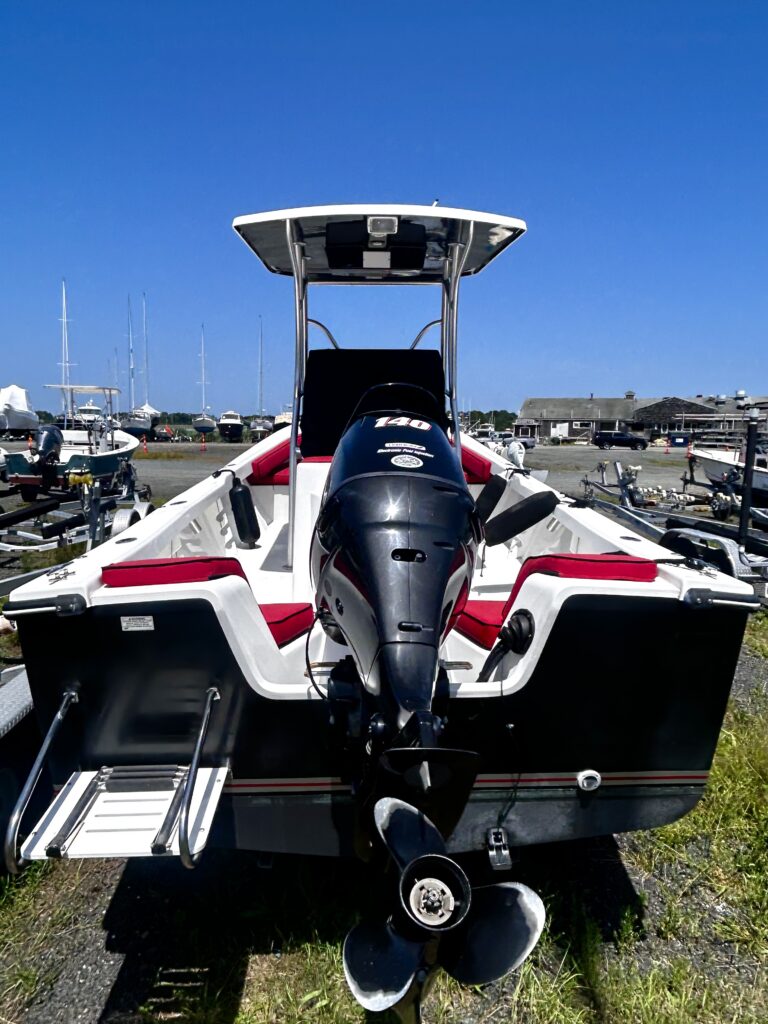 Stern of Easter Boat and outboard