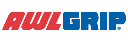 Red and blue Awl Grip logo paint