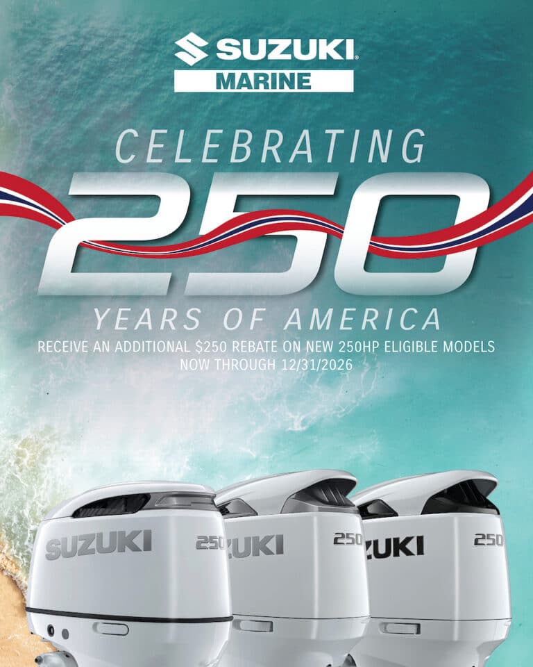 Suzuki Marine celebratinog 250 with a rebate for 250HP outboard