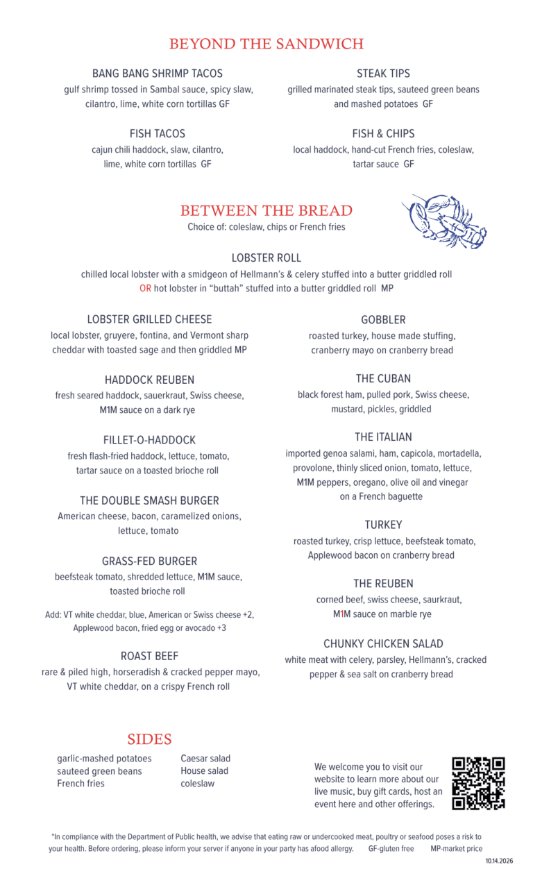 lunch menu
