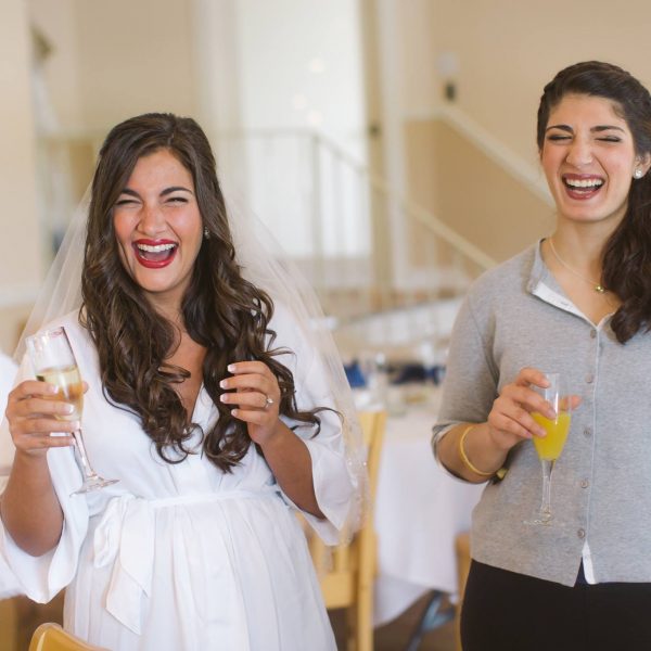 bridal party bridesmaids wedding prep