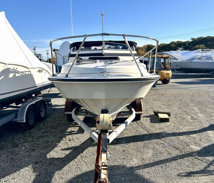Front of boat on a trailer