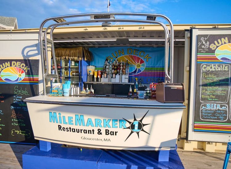 back of a boat made into a bar