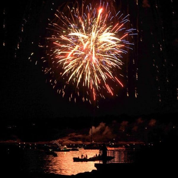fireworks over gloucester harbor