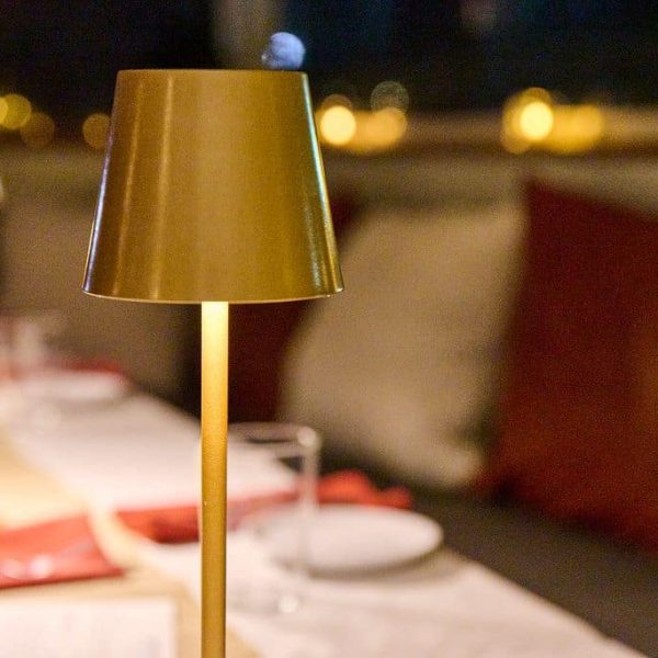 gold table light