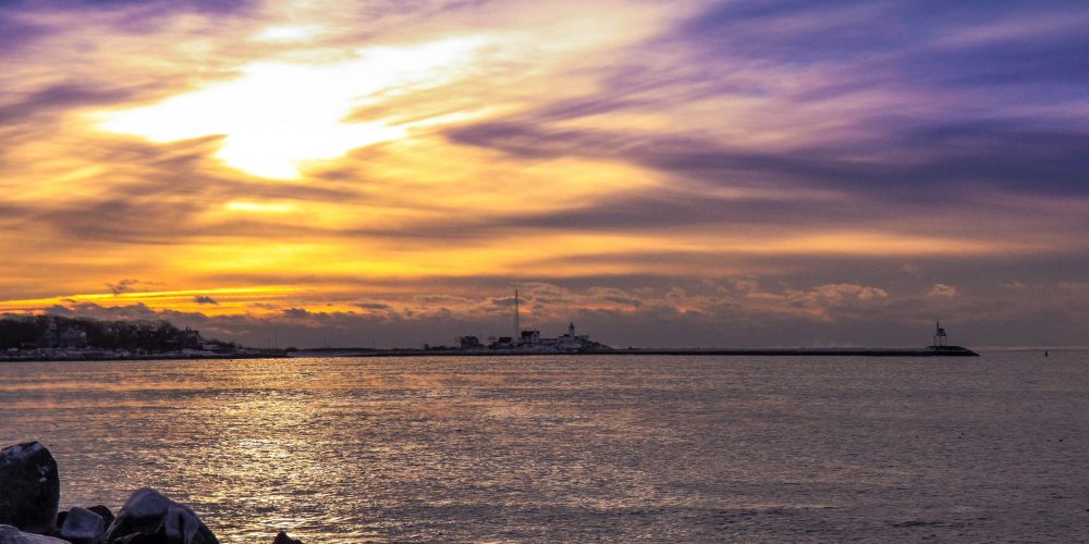 Sunset on the water