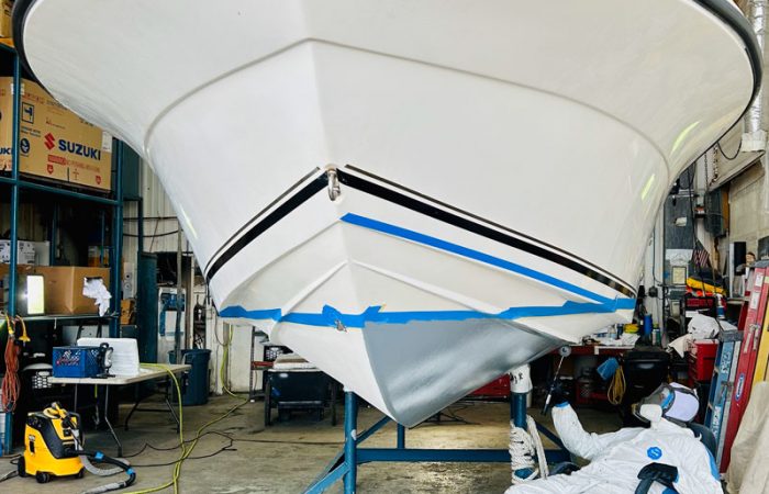 Boat Bottom Prep for painting