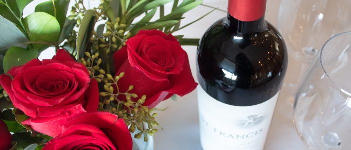 Red Wine and Roses Valentine's Day