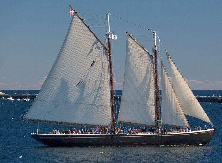 schooner in Gloucester harbor