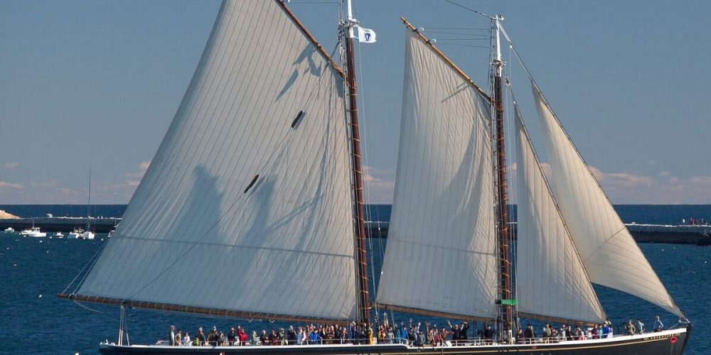 schooner in Gloucester harbor